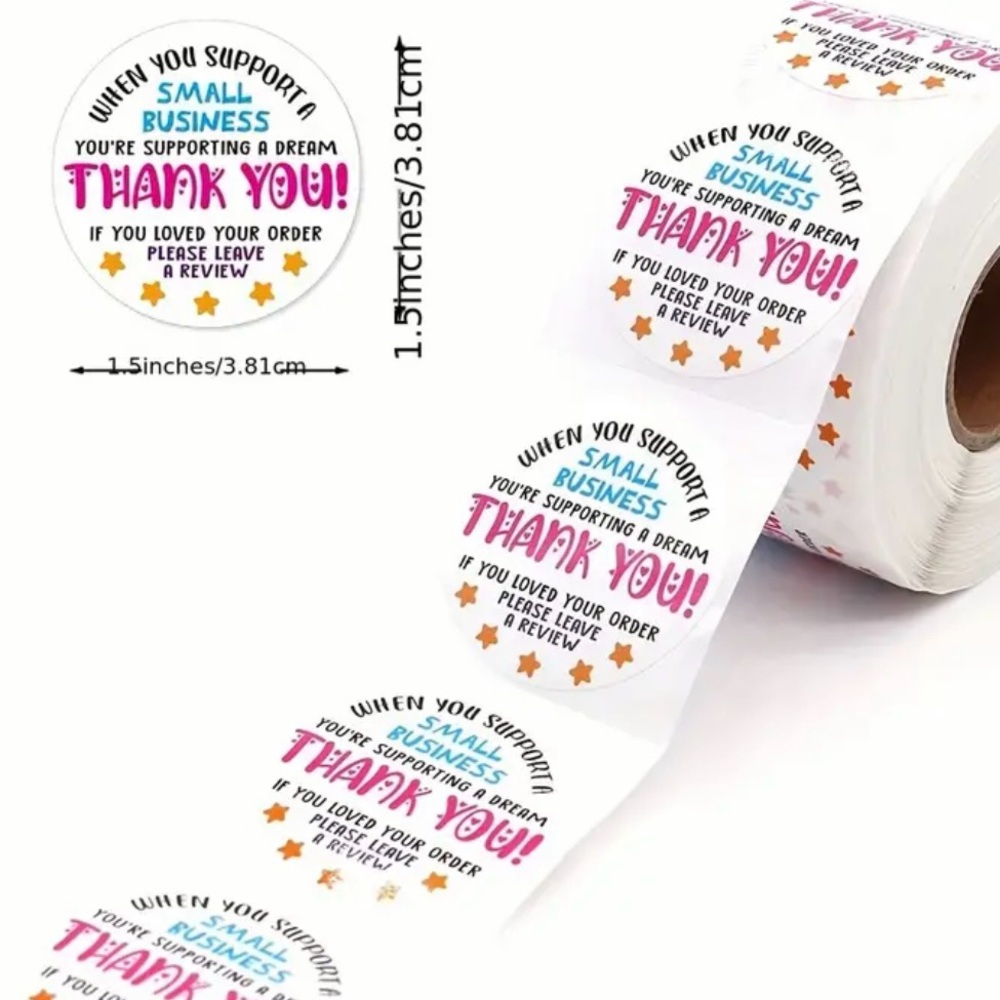 New roll of 500 THANK YOU stickers